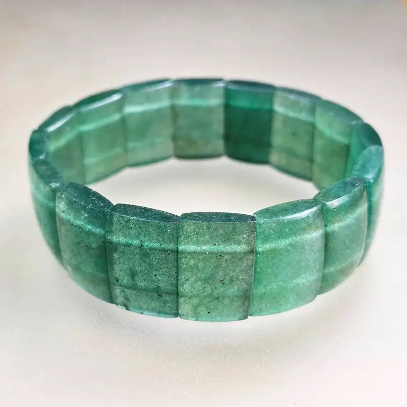 Green Strawberry Flat Bead Bracelet | The Zircon Store